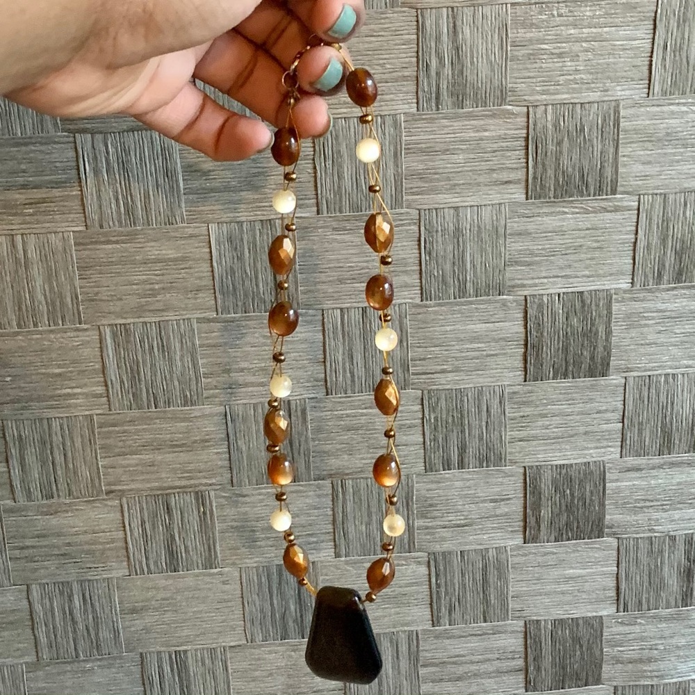 Brown Stone Necklace